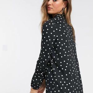 BNWOT - New Look Polka dot long sleeve blouse
